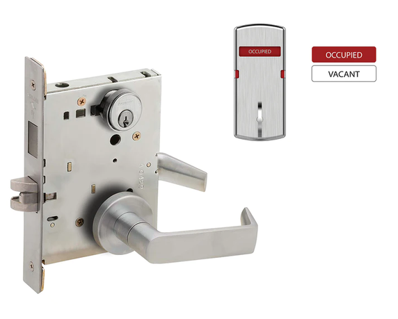 Schlage L9473P 06A L283-712 Dormitory/Bedroom Mortise Lock w/ Interior Vacant/Occupied Indicator
