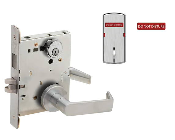 Schlage L9473P 06A L283-713 Dormitory/Bedroom Mortise Lock w/ Interior Do Not Disturb Indicator