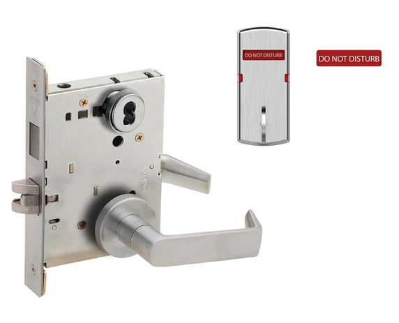 Schlage L9473B 06A L283-713 Dormitory/Bedroom Mortise Lock w/ Interior Do Not Disturb Indicator