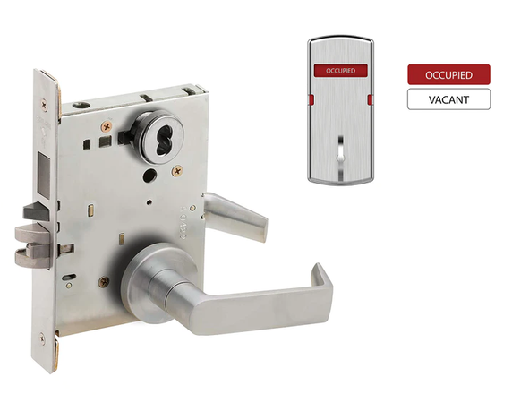 Schlage L9480J 06A L283-712 Storeroom Mortise Lock w/ Interior Vacant/Occupied Indicator