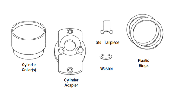 Alarm Lock ET-C US26D Corbin Rim Cylinder Adapter Kit, Satin Chrome
