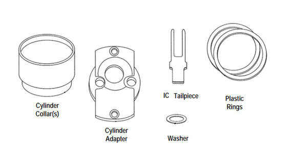 Alarm Lock ET-ARIC US26D Arrow 6/7-Pin SFIC Rim Cylinder Adaptor Kit, Satin Chrome