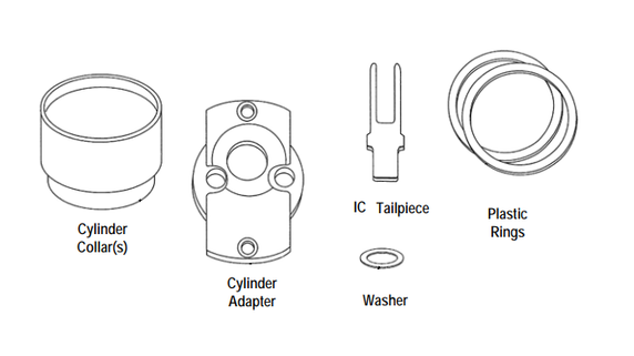 Alarm Lock ET-BIC Best 6-7-Pin SFIC Rim Cylinder Adaptor Kit