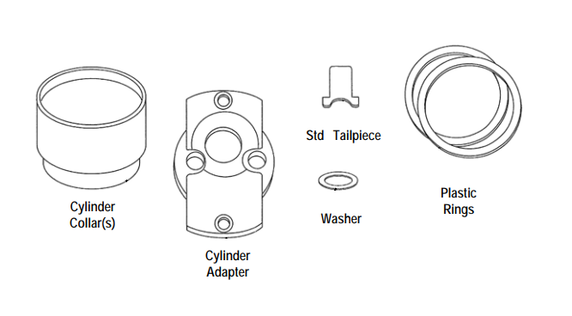 Alarm Lock ET-R US26D Sargent Rim Cylinder Adapter Kit, Satin Chrome