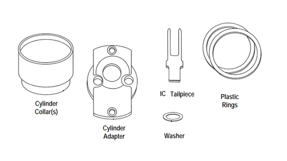 Alarm Lock ET-SIC US26D Schlage FSIC Rim Cylinder Adaptor Kit, Satin Chrome