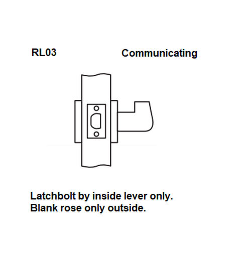 Arrow RL03-SR Grade 2 Communicating Cylindrical Lever Lock w/ Sierra Lever Style