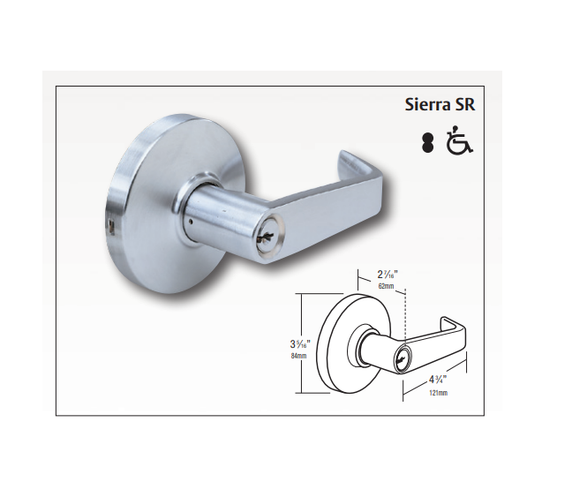 Arrow RL03-SR Grade 2 Communicating Cylindrical Lever Lock w/ Sierra Lever Style