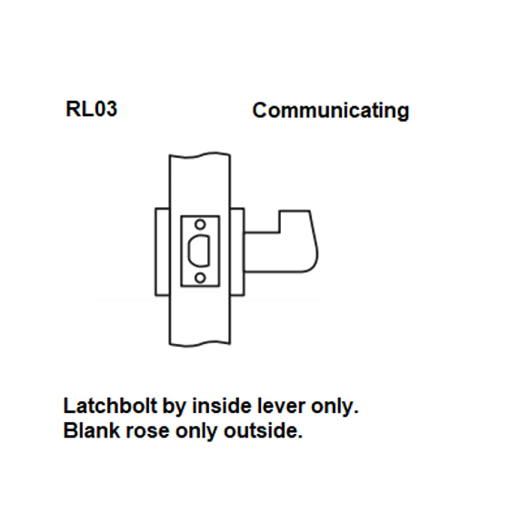 Arrow RL03-BRR Grade 2 Communicating Cylindrical Lever Lock w/ Broadway Lever Style