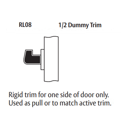 Arrow RL08-BRR Grade 2 Single Dummy Cylindrical Lever Trim w/ Broadway Lever Style