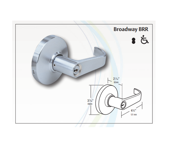 Arrow RL11-BRR Grade 2 Entrance Cylindrical Lever Lock w/ Broadway Lever Style