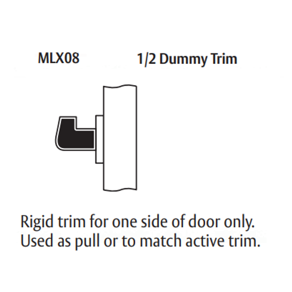 Arrow MLX08-SR Grade 2 Single Dummy Cylindrical Lever Trim w/ Sierra Lever Style