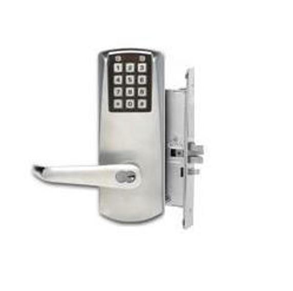 Dormakaba E-Plex E2066XSLL Electronic Pushbutton Mortise Lock, No Deadbolt w/ Schlage C Keyway