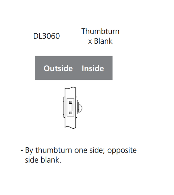 Corbin Russwin DL3060 Thumbturn x Blank Cylindrical Deadlock