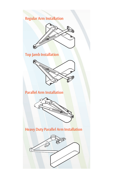 Arrow DCN516-3 Hold Open and Stop Surface Closer, Tri Mount Push or Pull Side Mounting, Size 1-6