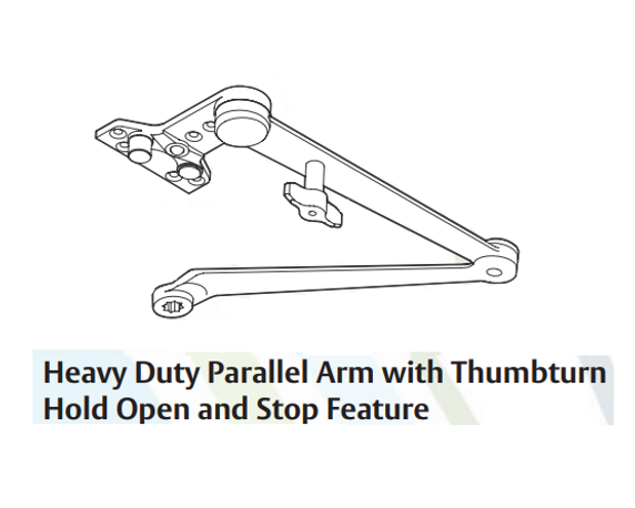 Arrow DCN516-3 Hold Open and Stop Surface Closer, Tri Mount Push or Pull Side Mounting, Size 1-6