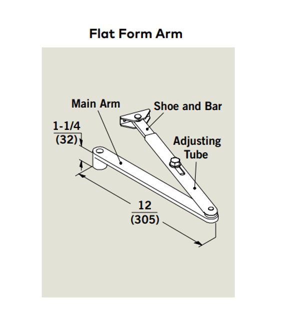 Dormakaba 8916 AF89P Heavy-Duty Surface Applied Door Closer w/ Flat Arm