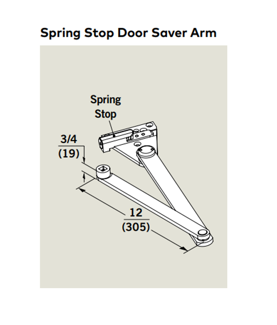 Dormakaba 8916 SDS Heavy-Duty Surface Applied Door Closer w/ Spring Stop Door Saver Arm