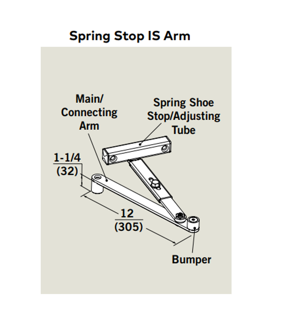 Dormakaba 8916 SIS Heavy-Duty Surface Applied Door Closer w/ Spring Stop IS Arm