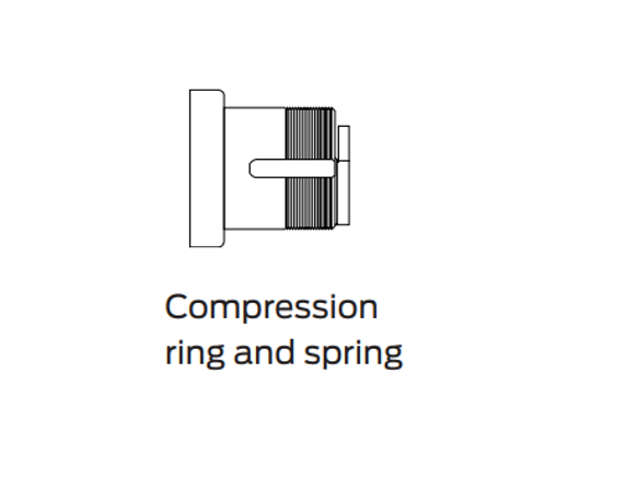 Schlage 80-108 1-3/8" SFIC Mortise Housing, Less Core w/ Compression Ring and Spring