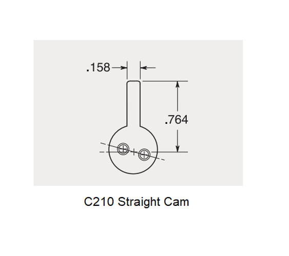 BEST 1E74-C210RP3 7-pin Mortise Cylinder, SFIC Housing, 1-1/4" w/ C210 Cam