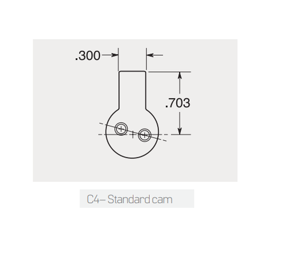 BEST 1E74-C4RP5 7-pin Mortise Cylinder, SFIC Housing, 1-1/4" w/ C4 Cam