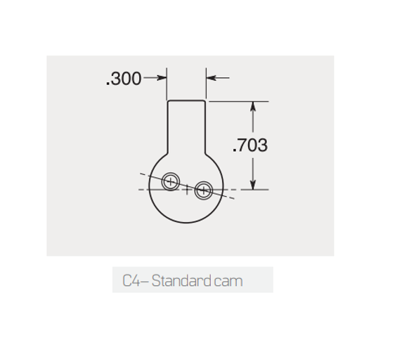 BEST 1E7424C4RP3 1-1/2" Mortise Cylinder, SFIC Housing, 7- pin w/ C4 Cam