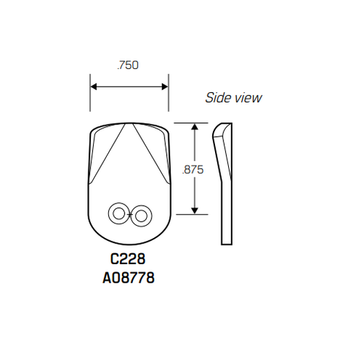 BEST 1ED7D4C228RP3 1-5/32" Slabbed Direct Motion Mortise Cylinder, 7- pin w/ C228 Cam