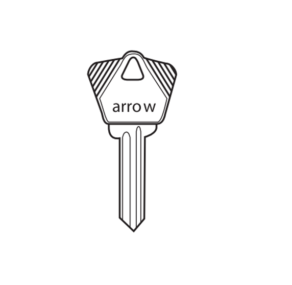 Arrow L671 6-pin Key Blank, Large Bow, Sectional Keyway