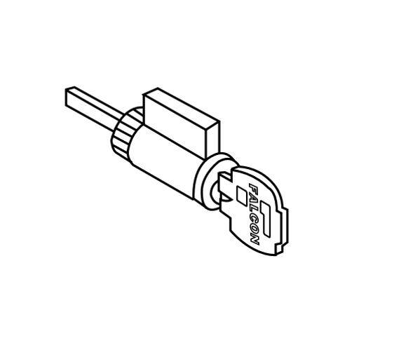 Falcon Q330-154 6-pin Key in Lever Cylinder for W Series (except W561)