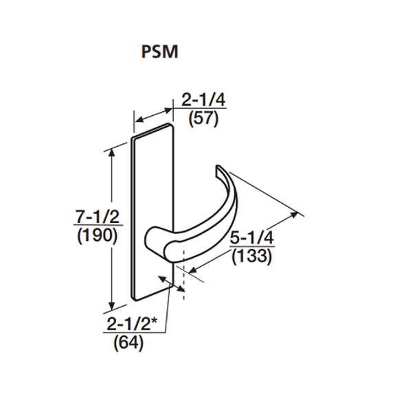 Corbin Russwin ML2069 PSM CL6 Institutional Privacy Mortise Lock, Accepts Large Format IC Core (LFIC)