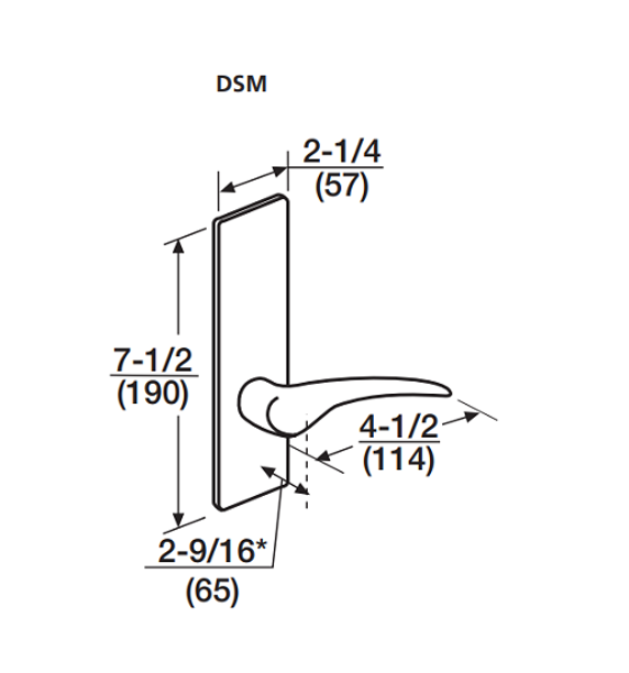 Corbin Russwin ML2069 DSM CL6 Institutional Privacy Mortise Lock, Accepts Large Format IC Core (LFIC)
