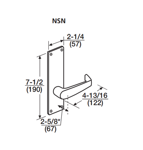 Corbin Russwin ML2069 NSN LC Institutional Privacy Mortise Lock, Less Cylinder