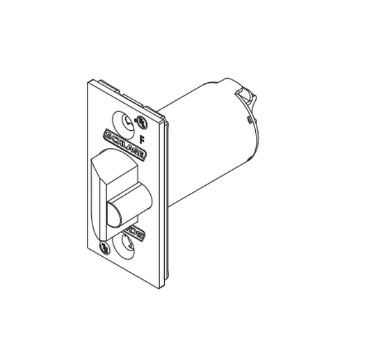 Falcon 23981145 2-3/4" Deadlatch, Square Corner, 1-1/8" x 2-1/4" for T Series