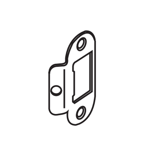 Falcon A05185-004 630 Radius T-strike, 1-1/8" x 2-3/4", 9/16" Lip, Satin Stainless Steel Finish