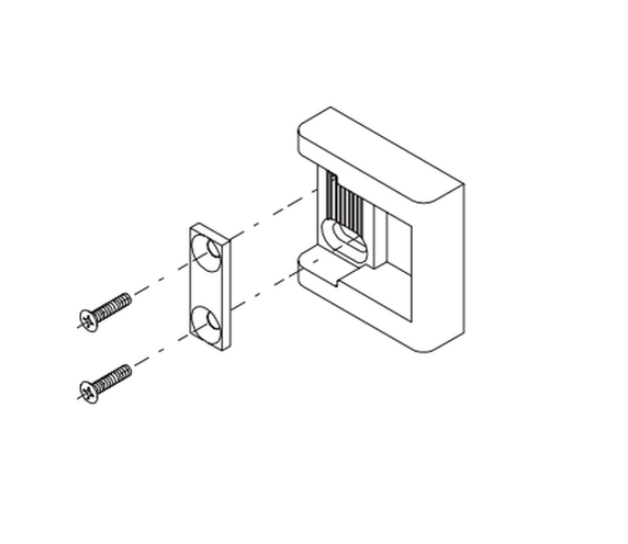 Kawneer KW133588 Frame Strike Package for Kawneer 1786 Rim Exit Device