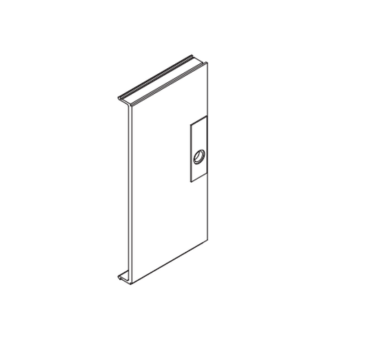 Kawneer KW233494 36" Filler Plate Pivot Stile for Paneline Exit Device