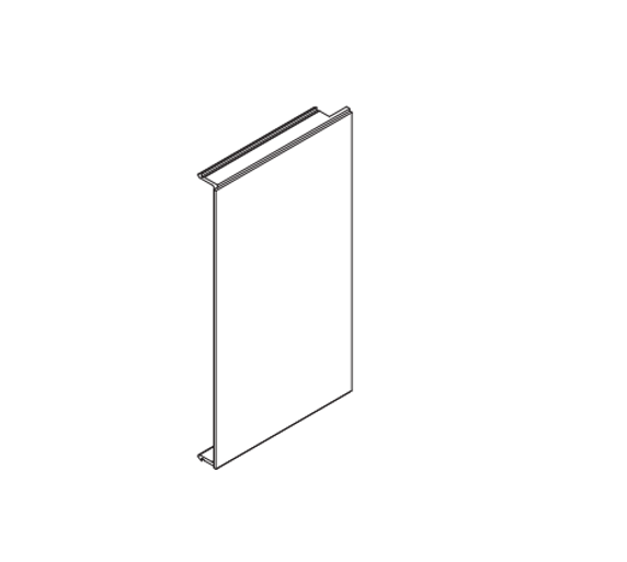 Kawneer KW233457-17 48" Filler Plate Lock Stile for Paneline Exit Device