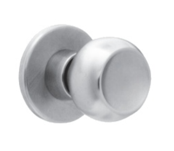 Falcon X12 TG 626 Grade 1 Single Dummy Trim w/ Troy Knob and Gala Rose, Satin Chrome Finish