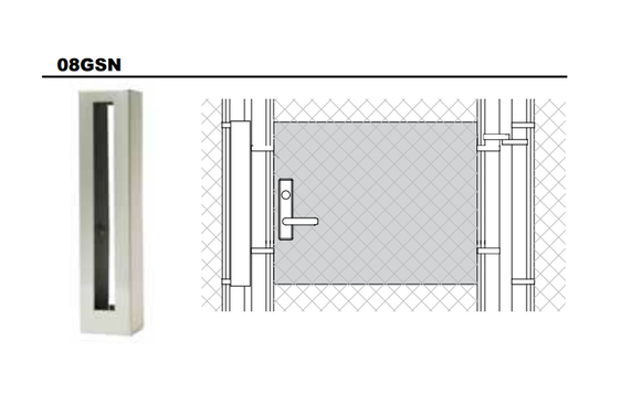 Detex 08GSN Spacer for Narrow Lever Trim, Gate Application