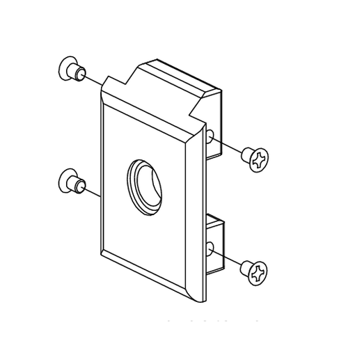 Von Duprin	050278 26D 8847-F Release Guide Cover w/ Screws, Satin Chrome Finish