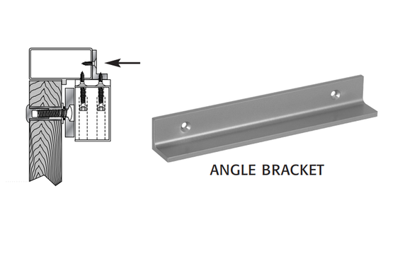 RCI AB-01 Angle Bracket for 8310 Electromagnetic Lock, 1" x 1" x 10-1/2"