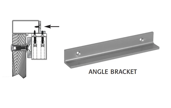 RCI AB-712 Angle Bracket for 8371 Electromagnetic Lock, 1-1/2" x 1-1/2" x 9-3/8"