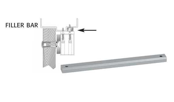 RCI FB-01 Filler Bar for 8310 Electromagnetic Lock, 1/4" x 3/4" x 10-1/2"