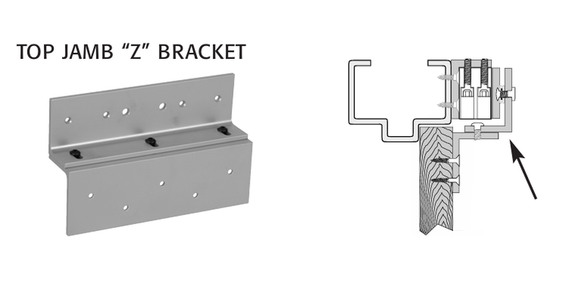 RCI TJ10 Top Jamb Z Bracket for 8310 Electromagnetic Lock