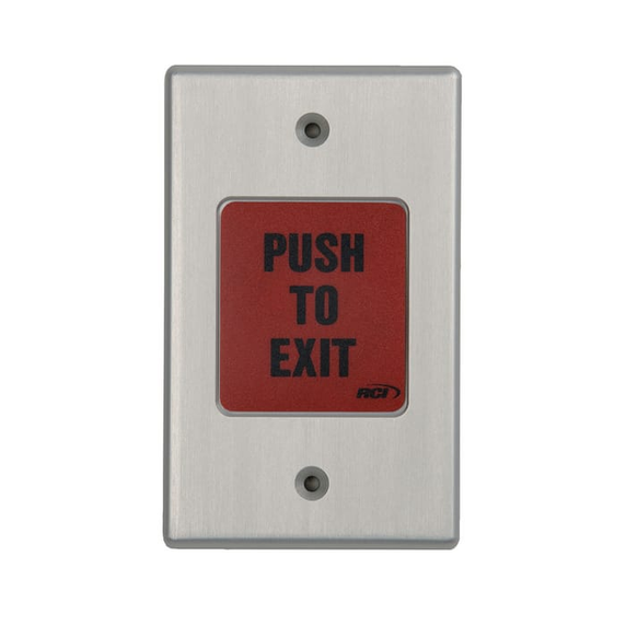 RCI 917-MO 28 Easy Touch Pushbutton, Momentary, Brushed Aluminum Finish