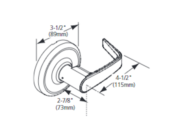 Corbin Russwin CL3152 NZD 626 M08 Grade 1 Classroom Intruder Vandal Resistance Cylindrical Lever Lock Accepts Small Format IC Core (SFIC) Satin Chrome Finish