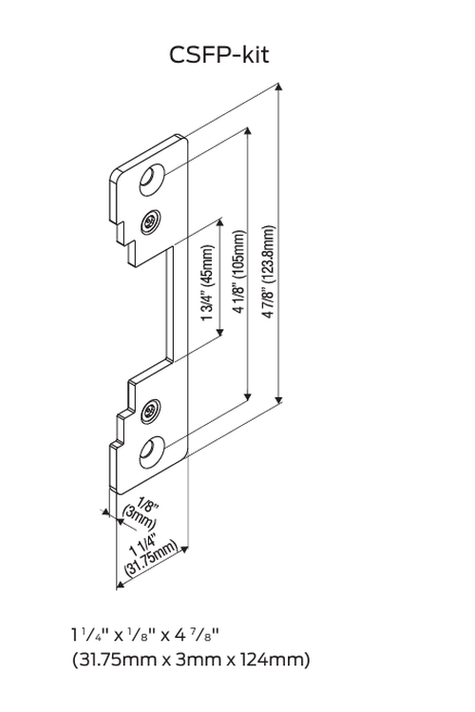 Locknetics ESTK-100 E-Strike Metal Template Kit for CS, MDS, RS Electric Strikes
