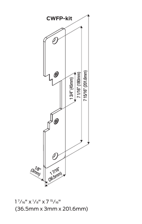 Locknetics ESTK-100 E-Strike Metal Template Kit for CS, MDS, RS Electric Strikes