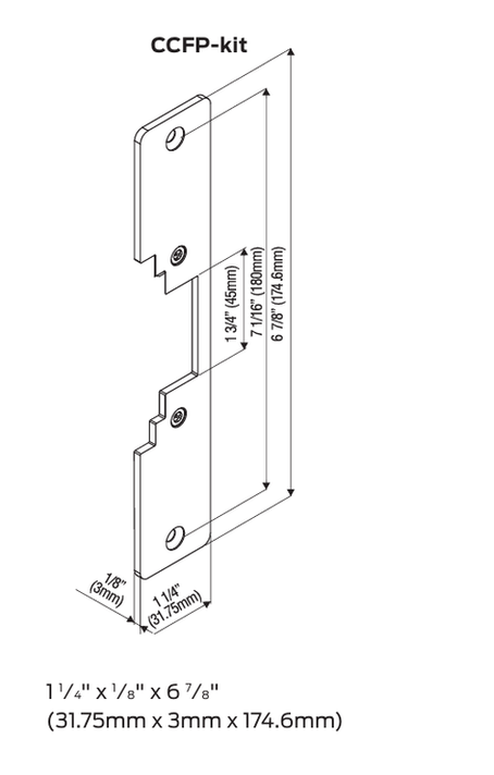 Locknetics RS SPACER Rim Strike Spacer for RS210 and RS310 Electric Strikes