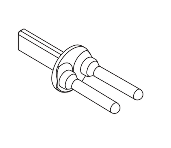 Schlage Electronics 47258180 AD/CO Cylindrical/Mortise/Exit Tailpiece for Cylinder, Sargent and Corbin, JD Option